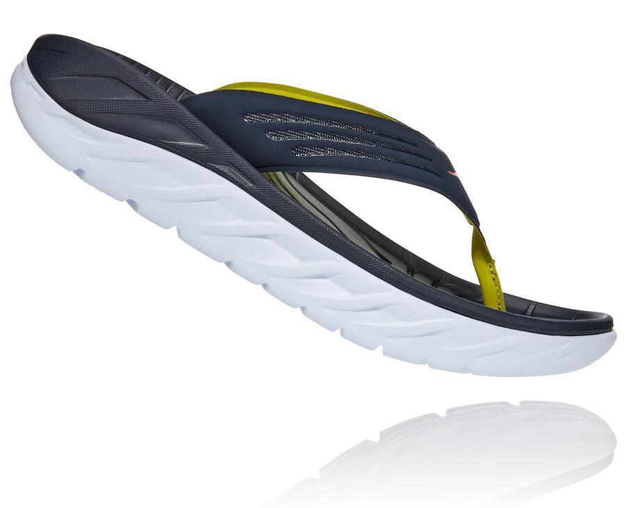 Sandals Mens - Hoka One One ORA Recovery Flip - Navy/White - FIVYNUG-41